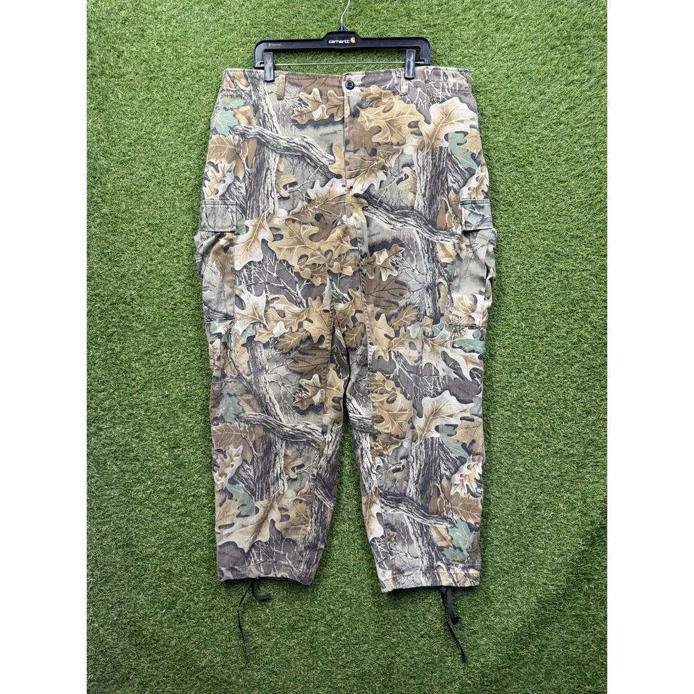 Vintage Mossy Oak Pants Mens 36x30 Brown Camo Cargo Break Up Hunting Grunge y2k
